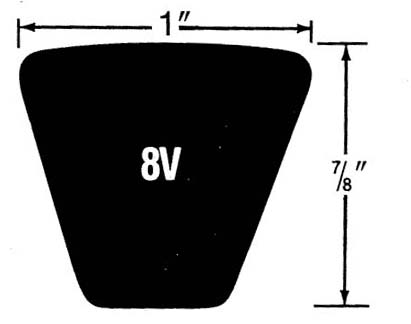 8V Belt Dimensions